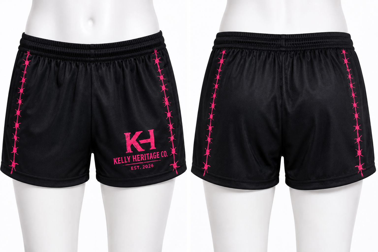 Footy Shorts : The Staple - Pink