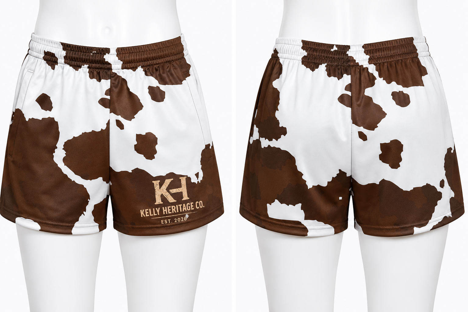 Footy Shorts - Cow Hide