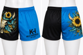 Footy Shorts : Sunflower Skull Head