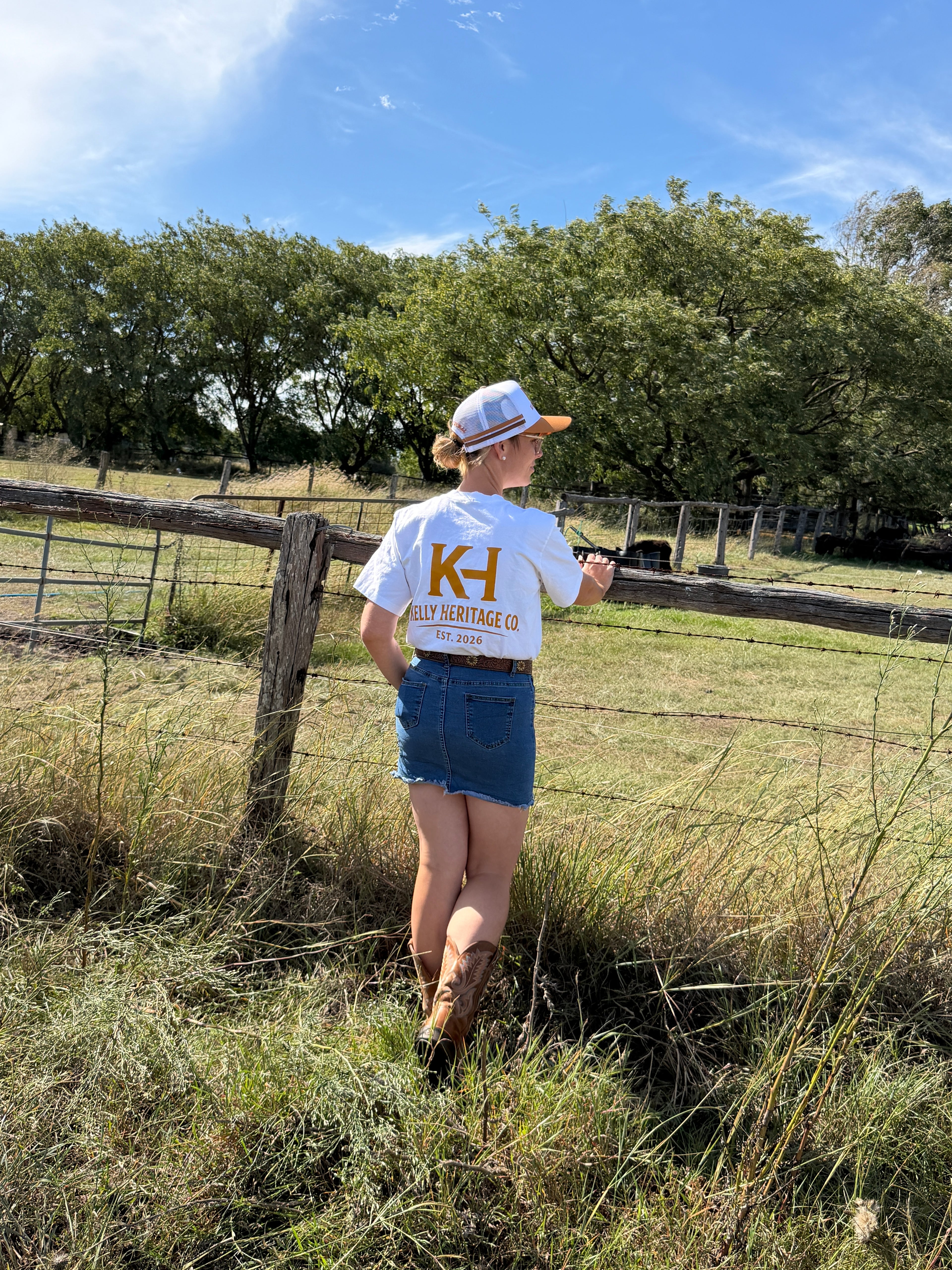 Kelly Heritage Co Signature Tee - White