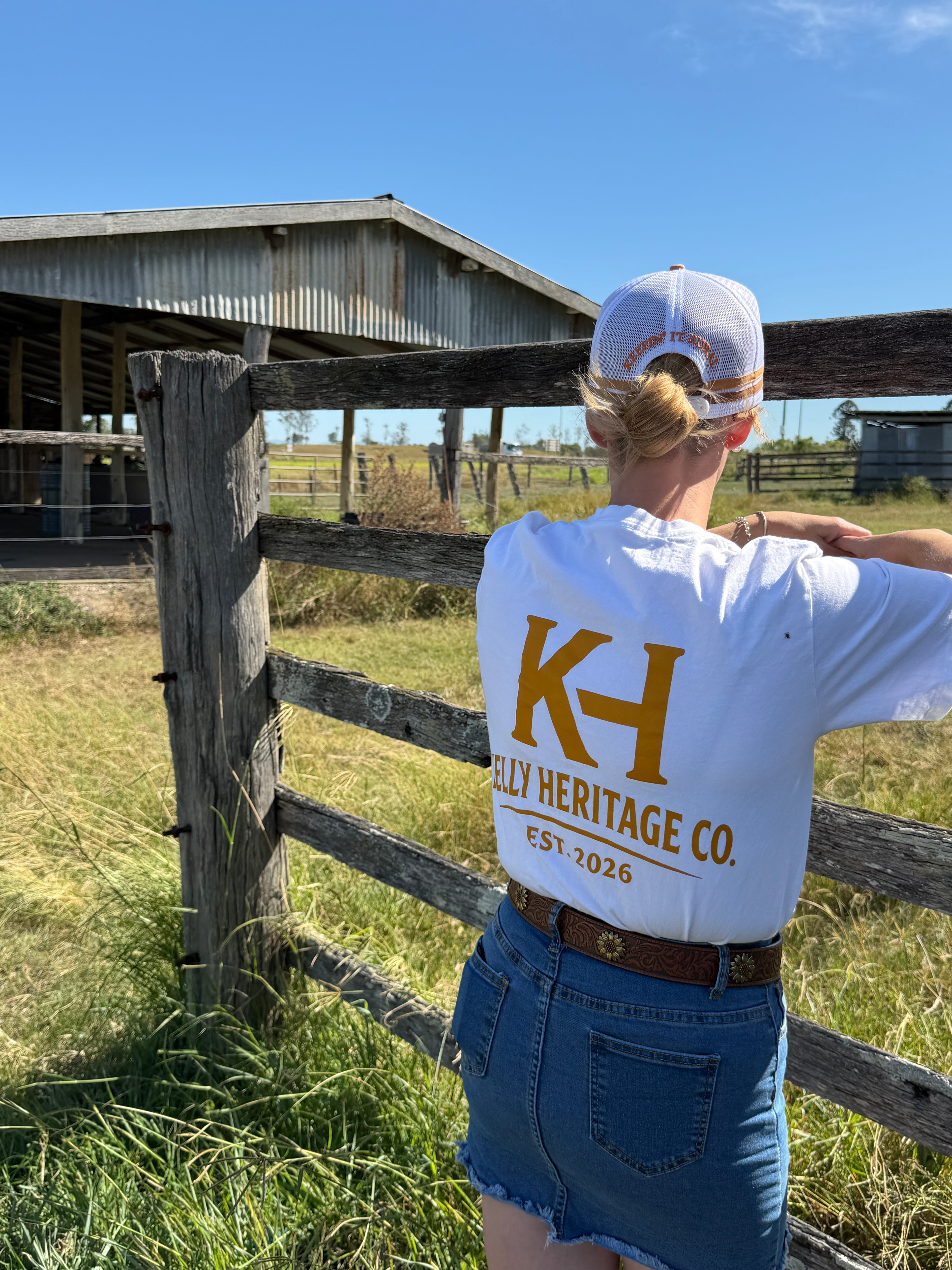Kelly Heritage Co Signature Tee - White